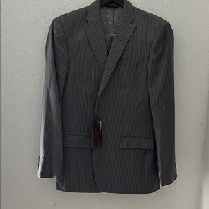 Perry Ellis Charcoal Pinstripe Blazer